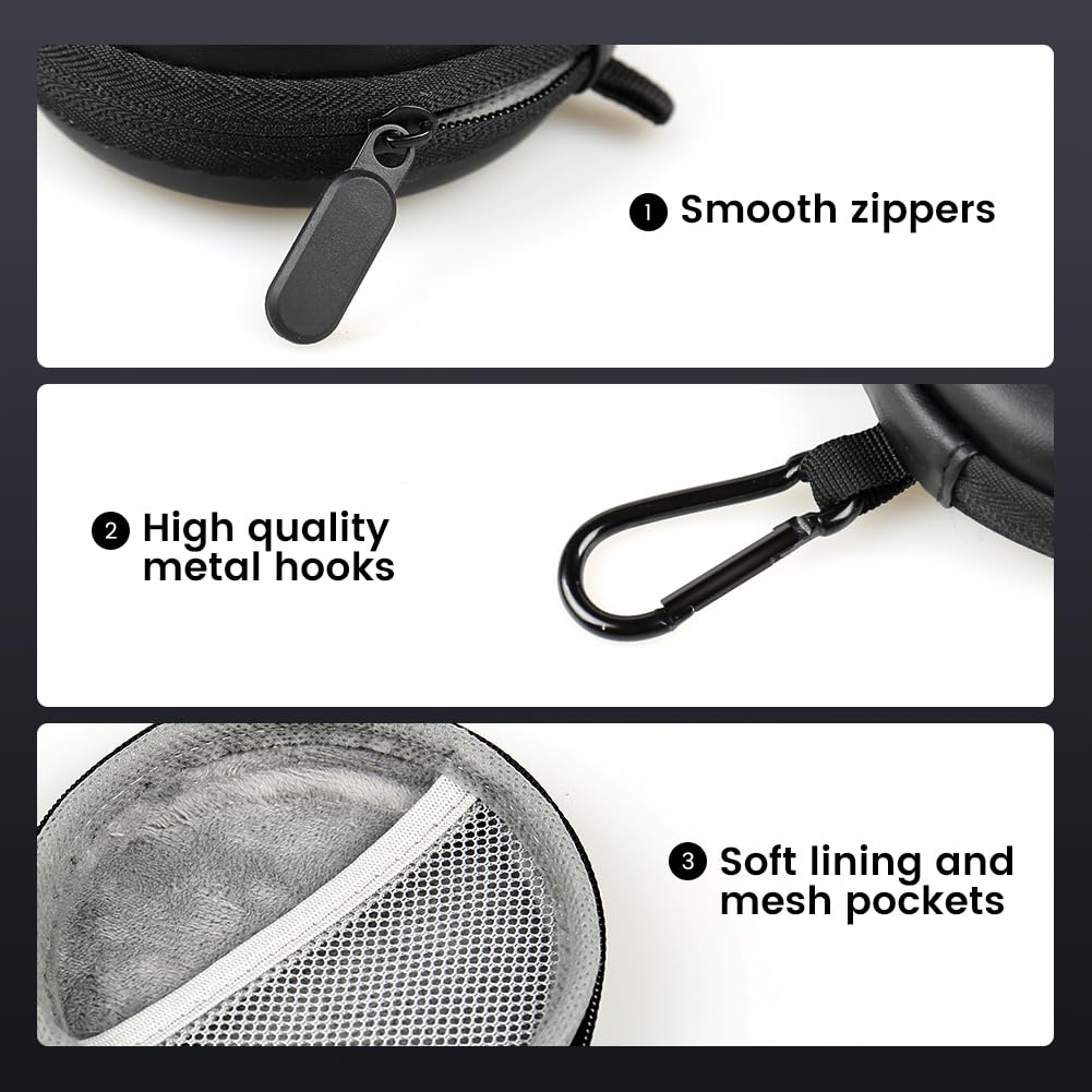 Amazon | RISETECH 円形イヤホンケース 有線イヤホンケースホルダー