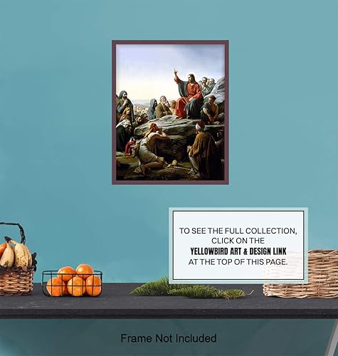 Miniatura 7 de Jesucristo - Sermón del monte - Arte de pared cristiano - Póster de Jesús - Decoración religiosa de pared - Obra de arte - Impresión artística -