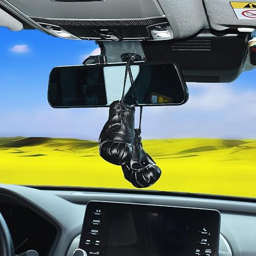 Miniatura 10 de JSCARLIFE Mini guantes de boxeo para espejo de coche, guantes de boxeo en miniatura, regalos de fiesta de boxeo, adorno de Navidad, decoración