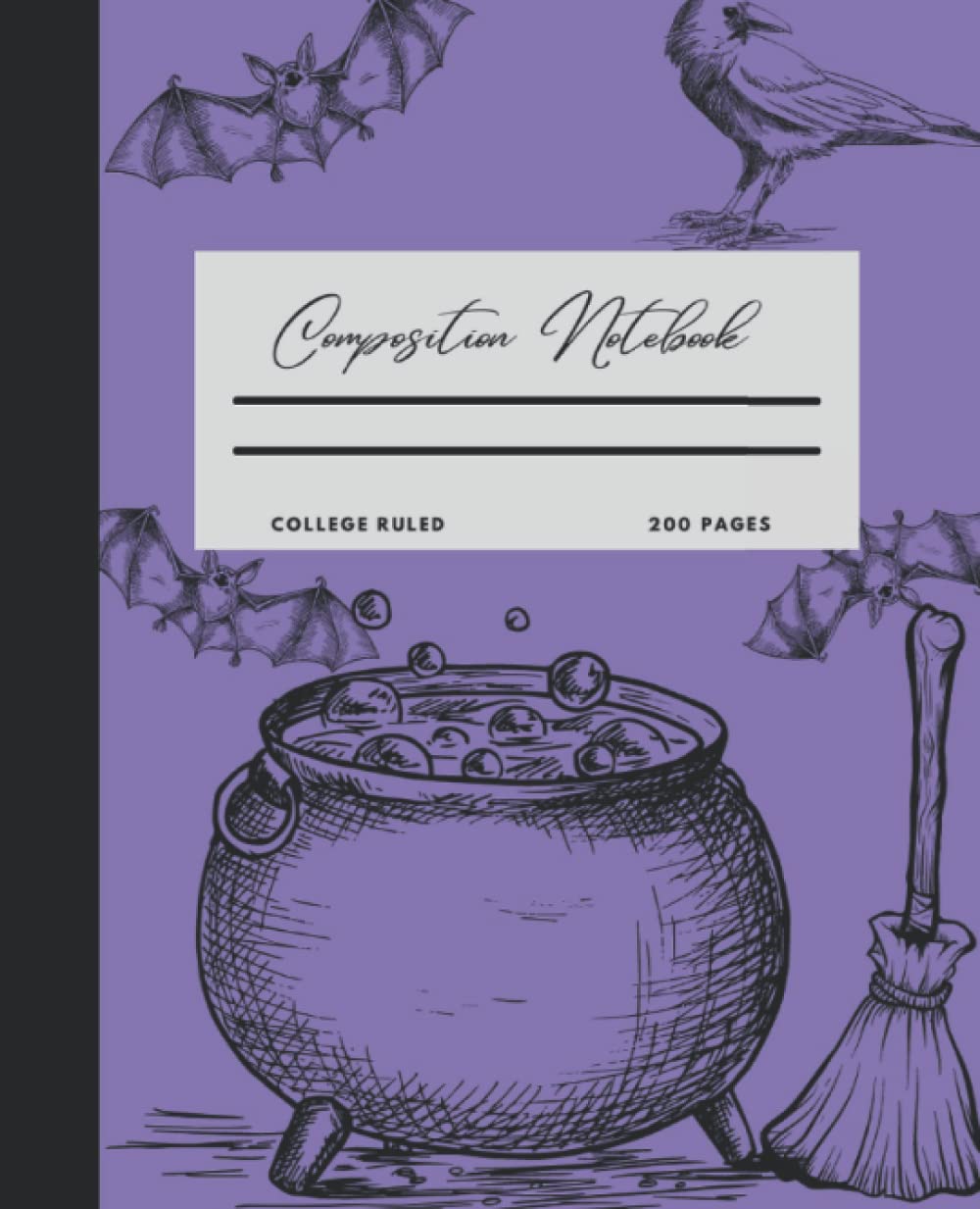 Composition Notebook Purple Halloween Witch Cauldron and Bats: Composition Notebook Purple Halloween Witch Cauldron and Bats, Composition Notebook for ... Halloween, Composition Notebook purple
