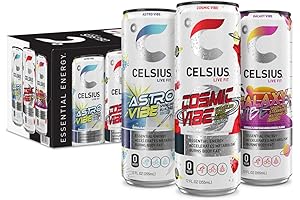 Brisklets Celsius Energy Drink Variety Pack with Brisk Straws