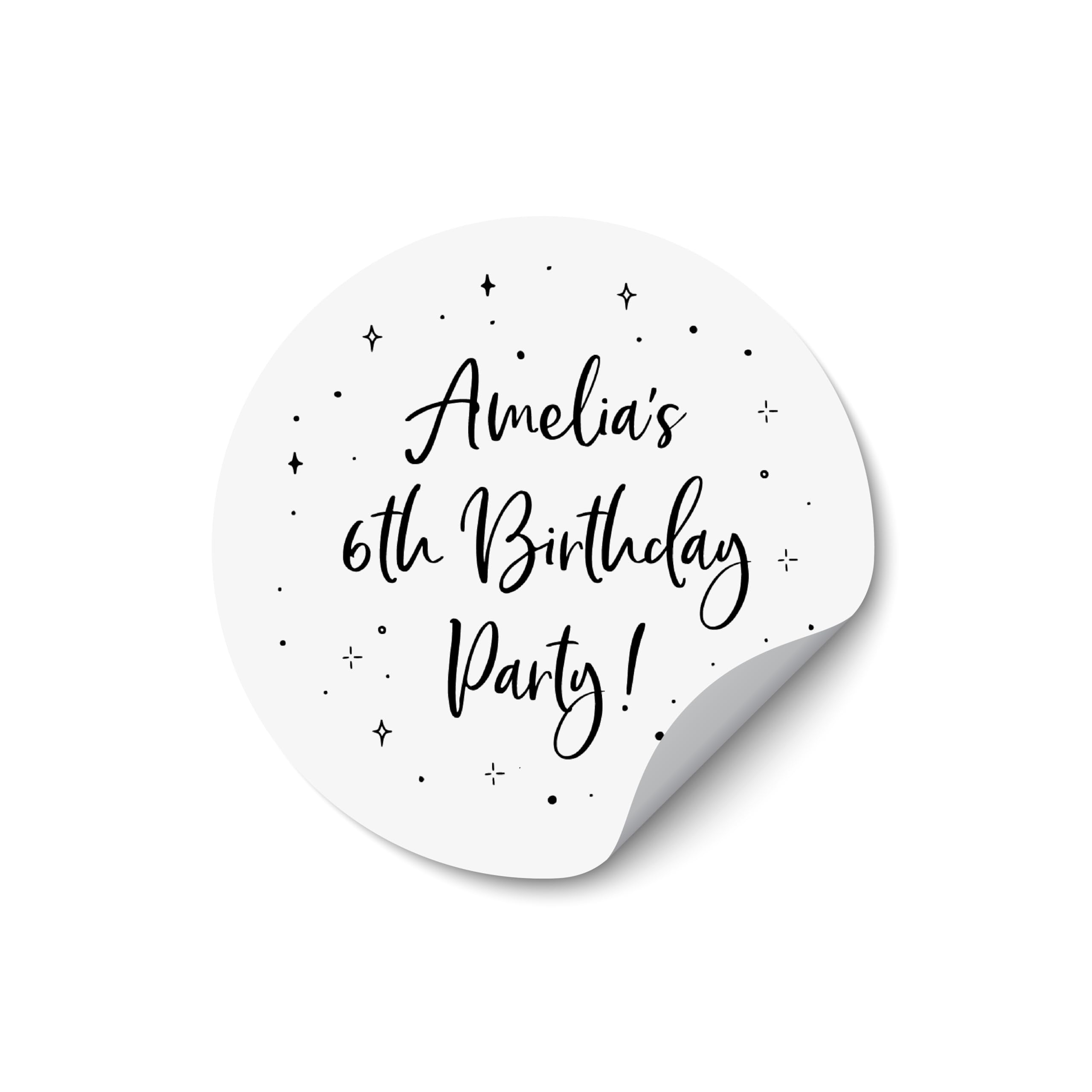 Birthday Sweet Cone Stickers UK, Personalised Party Bag Labels, Custom Birthday Favour Stickers - BD05