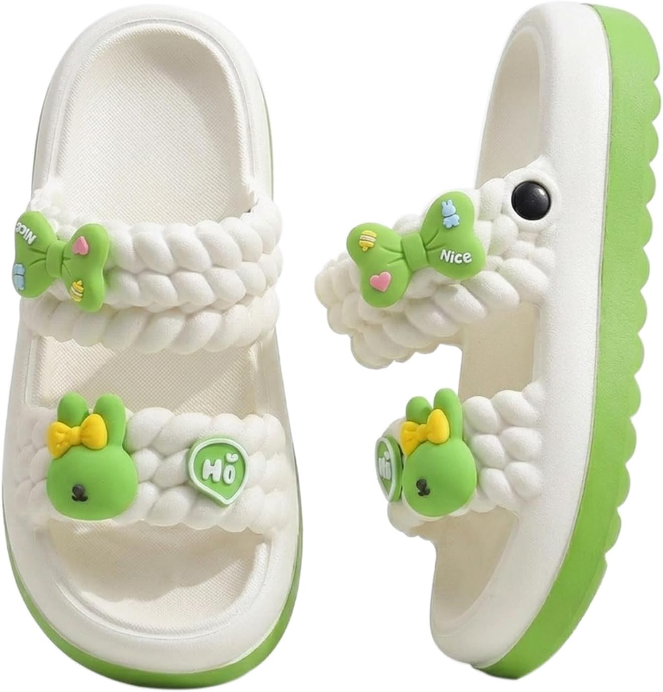 Toddler Slide Sandals Boys Girls Adjustable Strap Slippers Kids Non-Slip Open Toe Sandals Shower Bathroom Beach Pool Shoes
