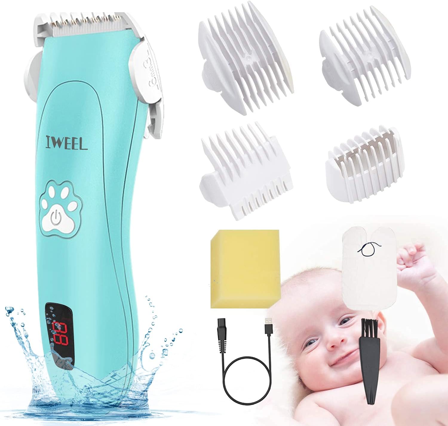 Hair Clippers for Kids, Electric Baby Hair Clippers Ceramic Hair