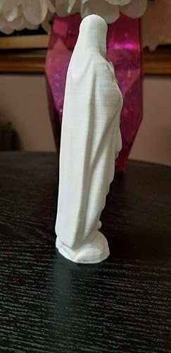 Miniatura 4 de Znet3D Figura de escultura de estatua de Virgen María de Nuestra Señora de Lourdes fabricada en Estados Unidos, figura decorativa de la Virgen y