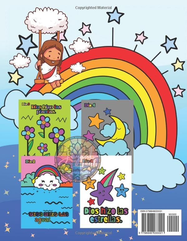 Miniatura 2 de Los 7 días de la creación Libro para colorear- LIBRO EN ESPAÑOL