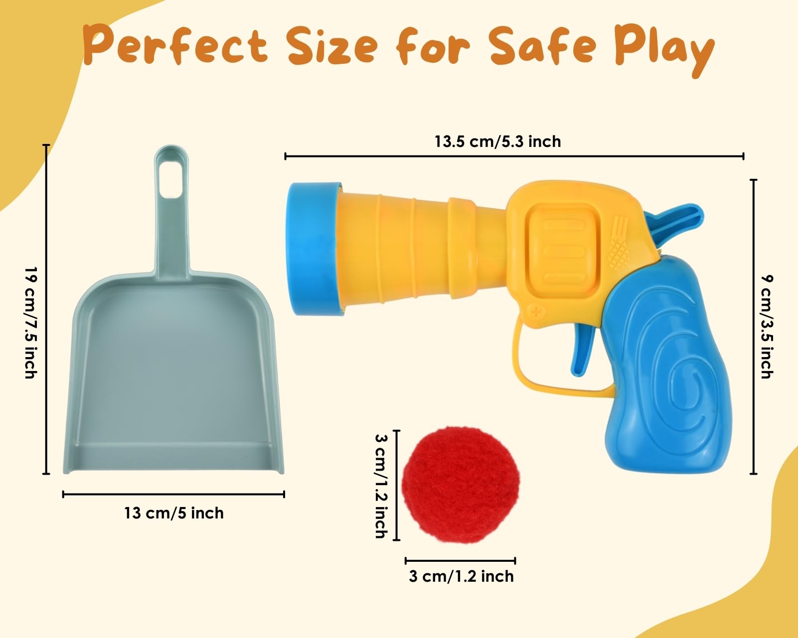 ds. distinctive style Cat Balls Toy Gun, Launchers Set including 50 Pom Pom Balls With Shovel & 2 Ball Shooters - Image 2