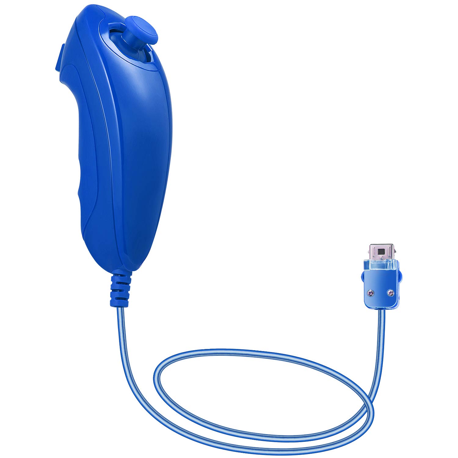 KIWITATA 2 Pack Wii Nunchuck Controllers, Wii Nunchuk Replacement Remote Joystick Gamepad for Wii Wii U Video Console(Red+Blue)