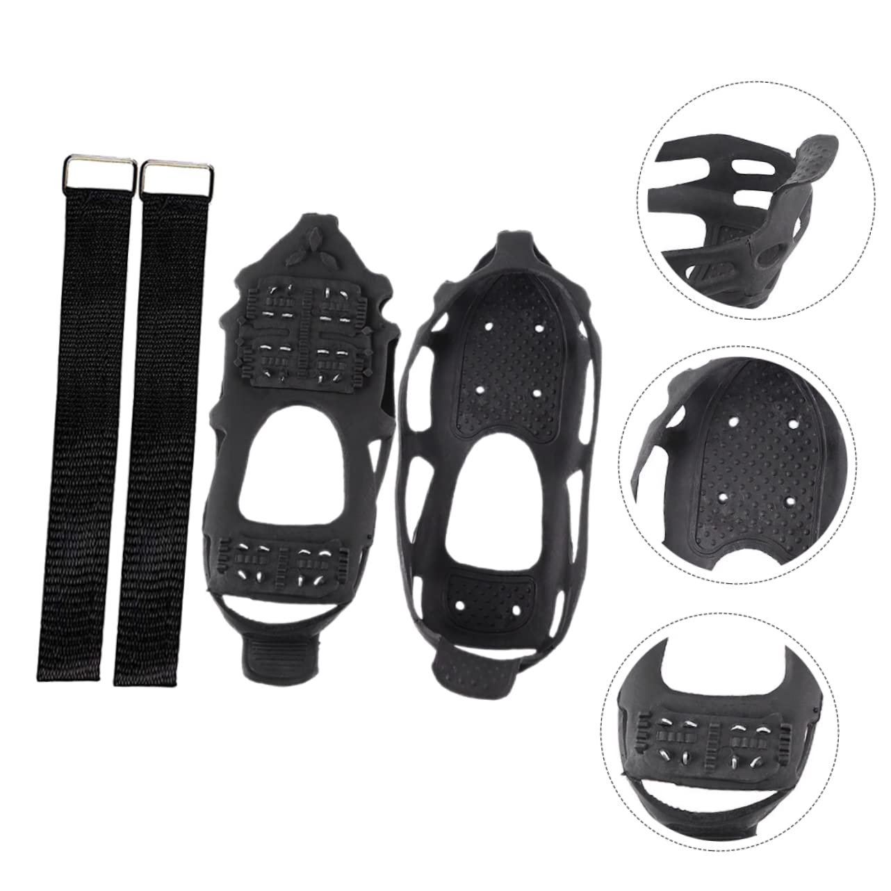 Didiseaon for Shoes Slip Ice Grippers Climbing Hiking TPE Material Snowfield Shoe Cover 1 Set
