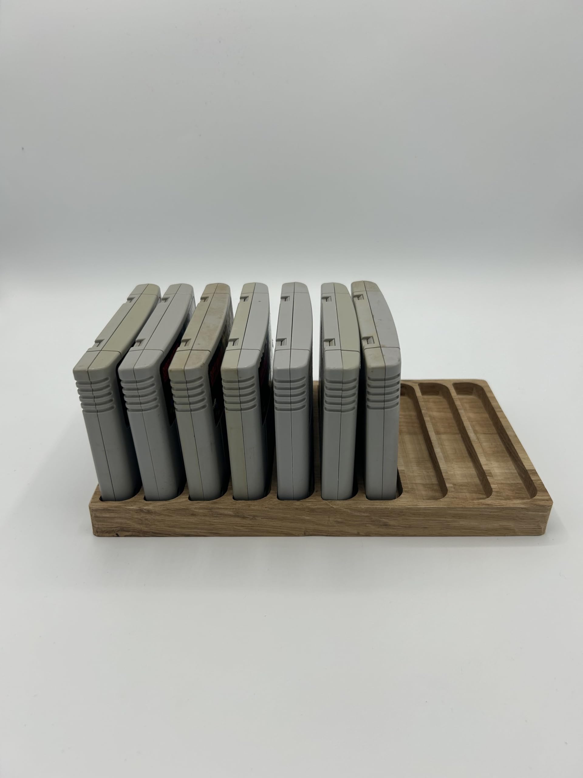 Generisch Support de jeu pour 10 Super Nintendo SNES PAL, bois de chêne véritable