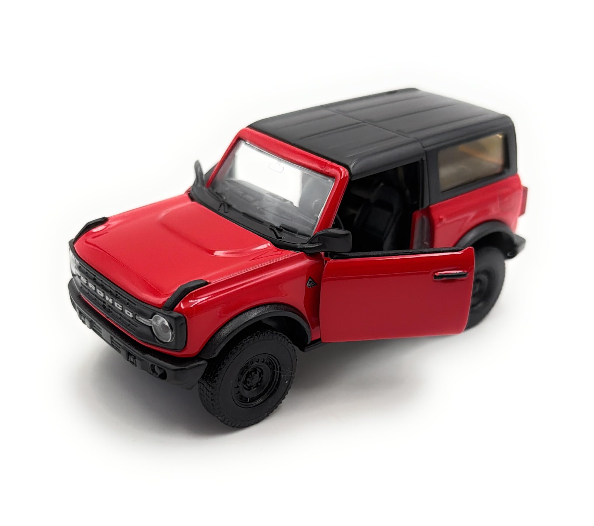Toi-Toys Welly Ford Bronco Black Diamond model car, miniature vehicle, scale 1:39 / length 12cm, red