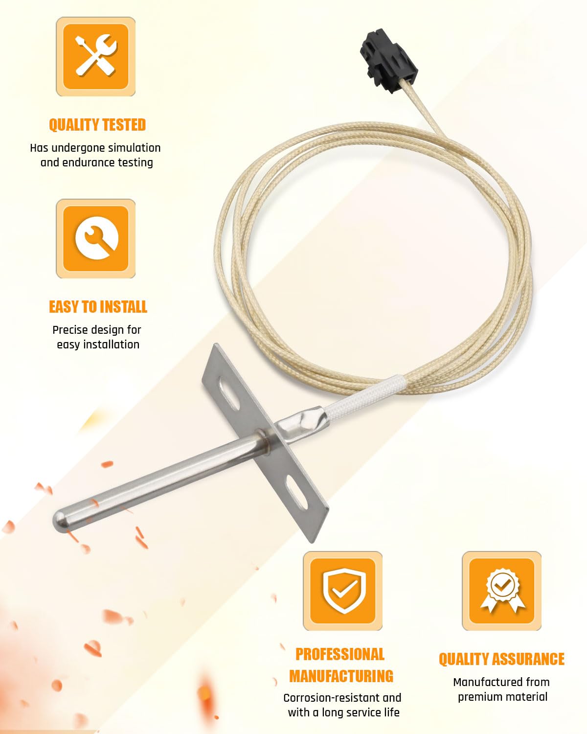 Termometro a sonda RTD per griglia a pellet, KIT0929, adatto per Traeger Woodridge, Woodridge Pro e Woodridge Elite