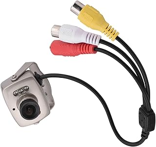 CCTV Camera Mini 6LED Wired CMOS CCTV Security Camera HD Night Vision Digital Video Camera PAL/NTSC For Home Hotel Parking Lot Factory Supermarket(PAL system (delivered with label))