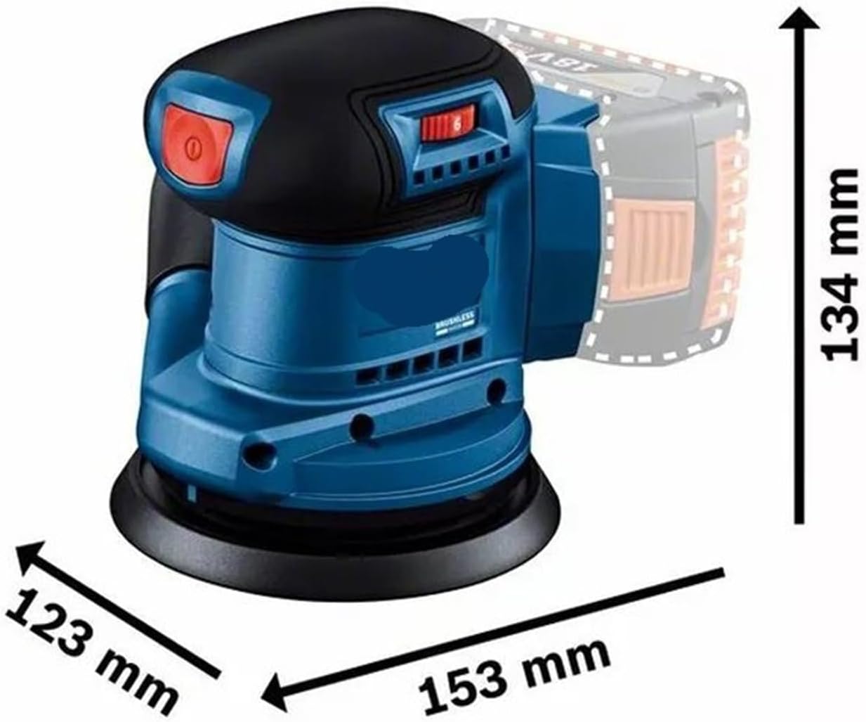 Polishing Machine Orbital Sander Cordless Random Orbit Sander Brushless 125MM Rechargeable Sandpaper Machine Woodworking Eccentric Sander for Sanding, Polishing