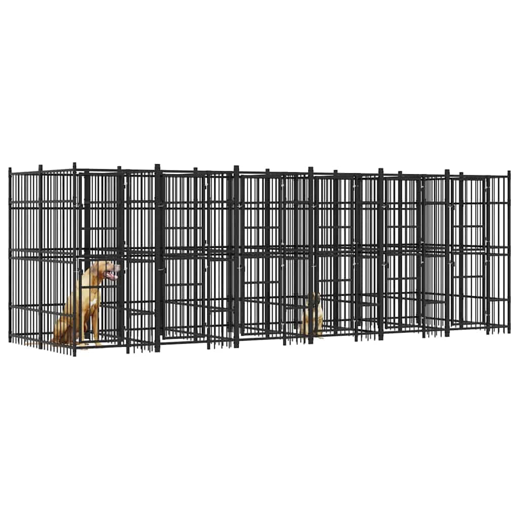 Cuccia per cani in acciaio, 11,06 m²