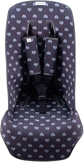 JANABEBE Funda Colchoneta para Cochecito + Arneses (Blue Heart)