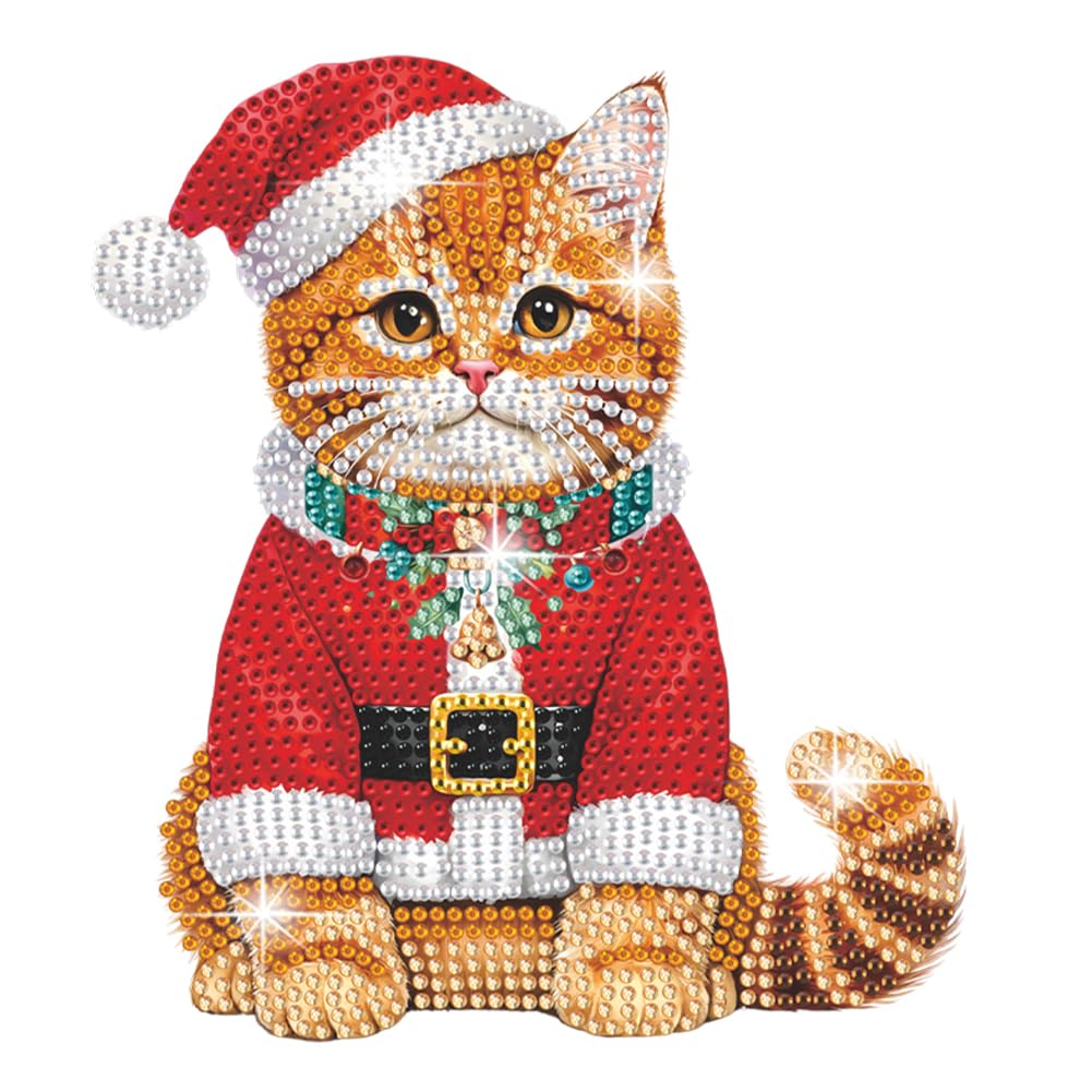 Fiorky Xmas Acrylic Shaking Head West Highland Terrier Diamond Painting Tabletop Ornaments Kit Table Top Diamond Painting Ornament Kits Diamond Art Tabletop Decorations for Home Office Decor