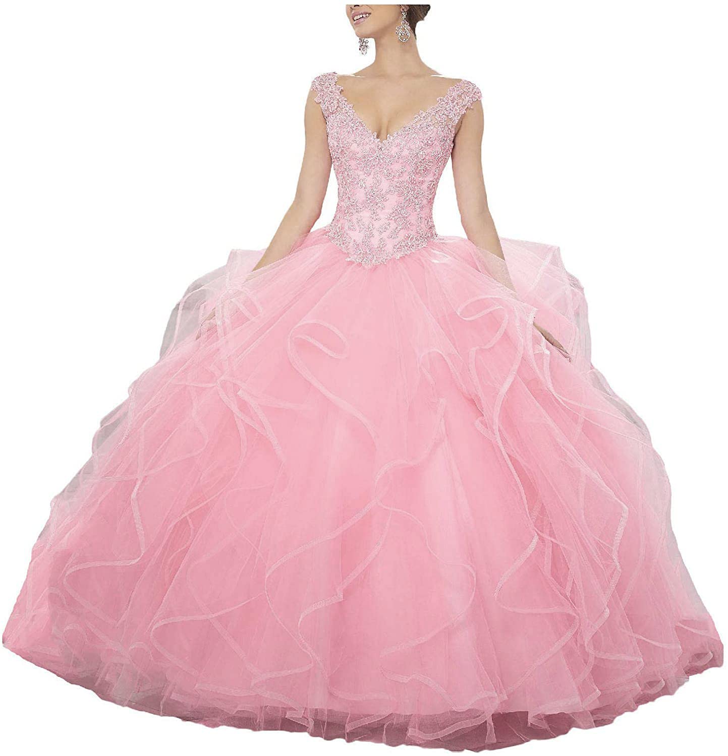 QXMYOO Ball Gown Quinceanera Dresses Sweet 16 Prom Party Princess Dress for Teens