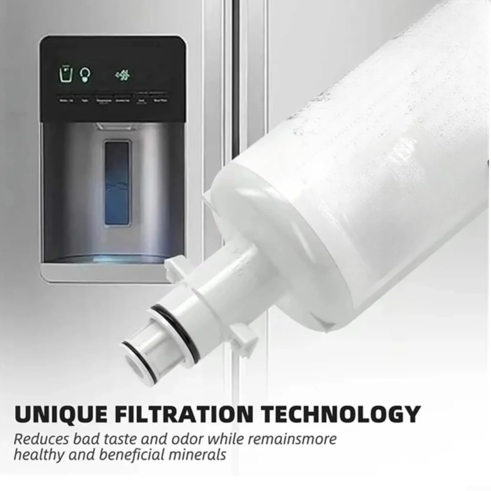Filtro dell'acqua di ricambio per frigorifero Kenmore 9690, certificato NSF, blocco di carbonio ad alto flusso, rimuove le impurità, bianco