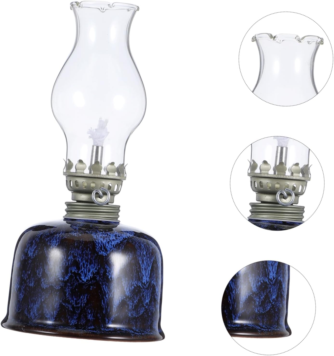 PRETYZOOM Traditional Oil Lamp Kerosene Lamp Chimney Vintage Decor Emergency Use
