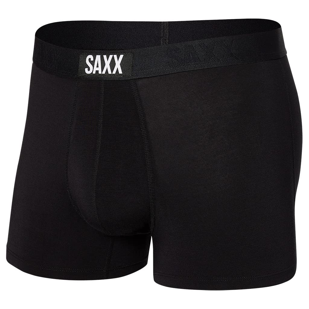 Saxx Men's Underwear Herrenunterwäsche – Vibe Herren-Trunk-Boxers mit integrierter Ballpark Pouch TM Unterstützung – Retroshorts-Unterwäsche für Herren, Core