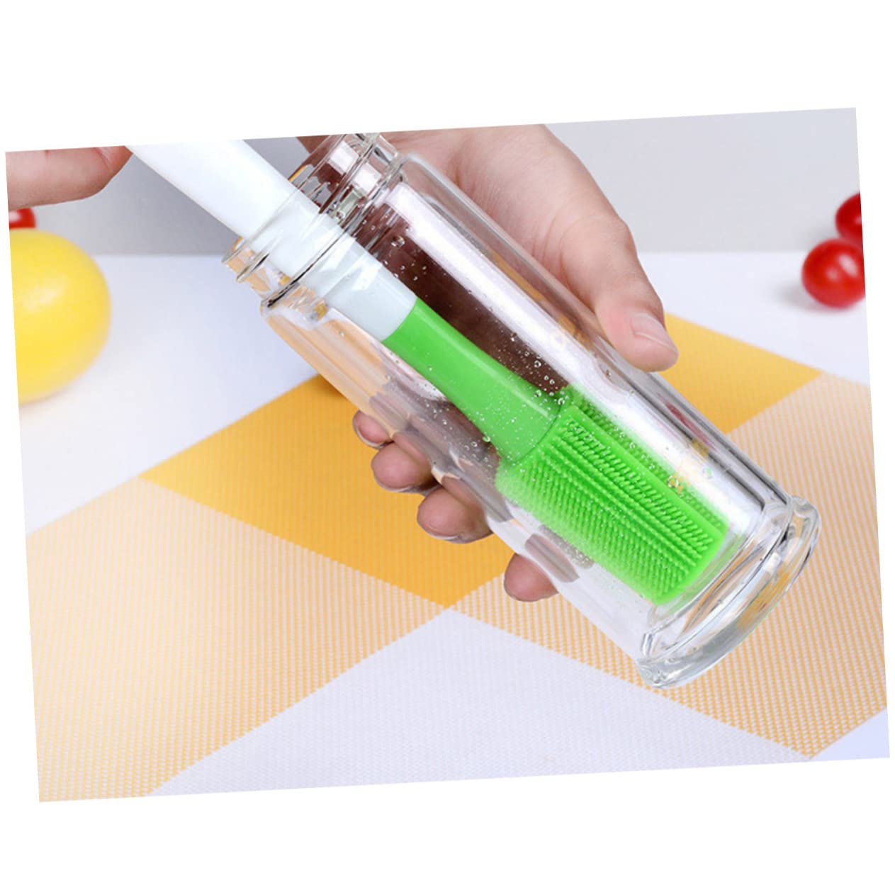 FOMIYES 2pcs Bottle Brush for Kitchen Bottle Cleaning Brush Long Handle Bottle Brush Silicone Bottle Brush