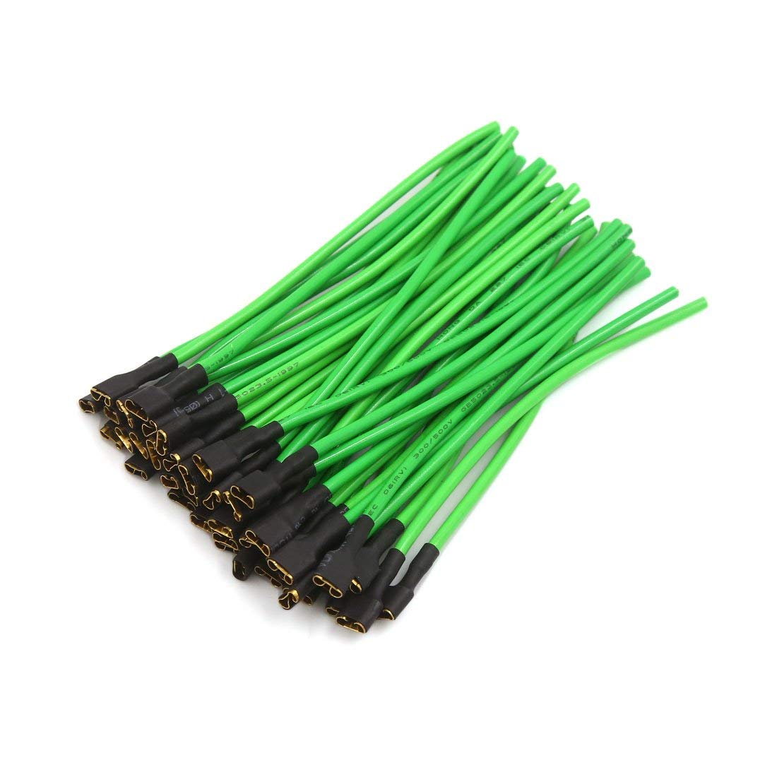 ELECTROPRIME 13cm Car Speaker Wire Female Insulated Terminal Adapter Connector Green 40Pcs