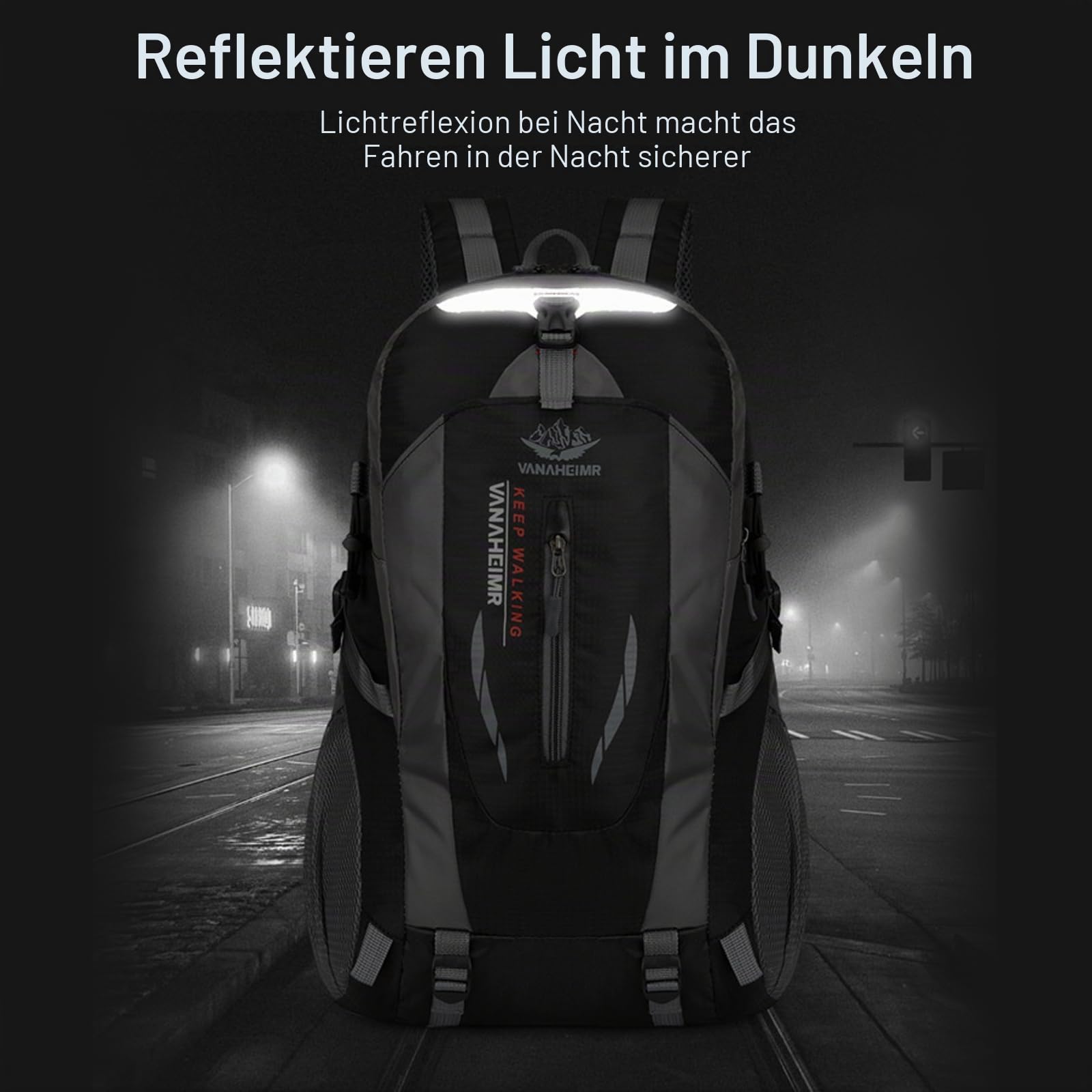 Wanderrucksack Wasserdichter Rucksack 25L Reiserucksack Trekkingrucksack Hiking Backpack für Damen Herren Camping Klettern Reisen Sport Blau