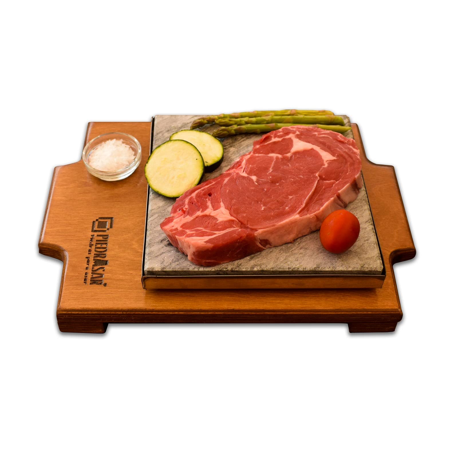 Pierre à viande pierre de 20 x 20 cm personnalisée Promotion 6 unités modèle plateau 1sp