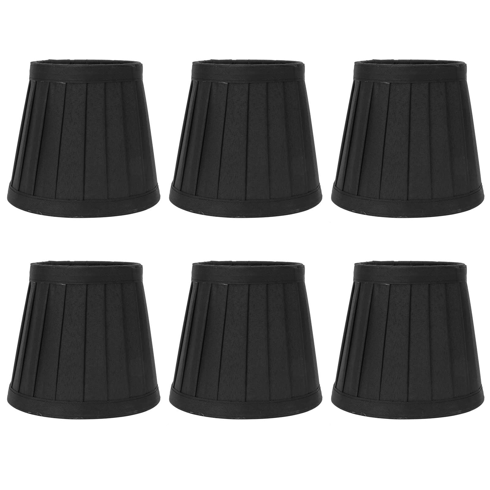 6 Paralumi Stoffa E14 Nero per Lampade Parete e Illuminazione Interni Design Moderno e Minimalista
