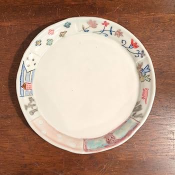 Amazon.co.jp: 砥部焼 生石窯 西山千代子 貼合わせお皿と小鉢