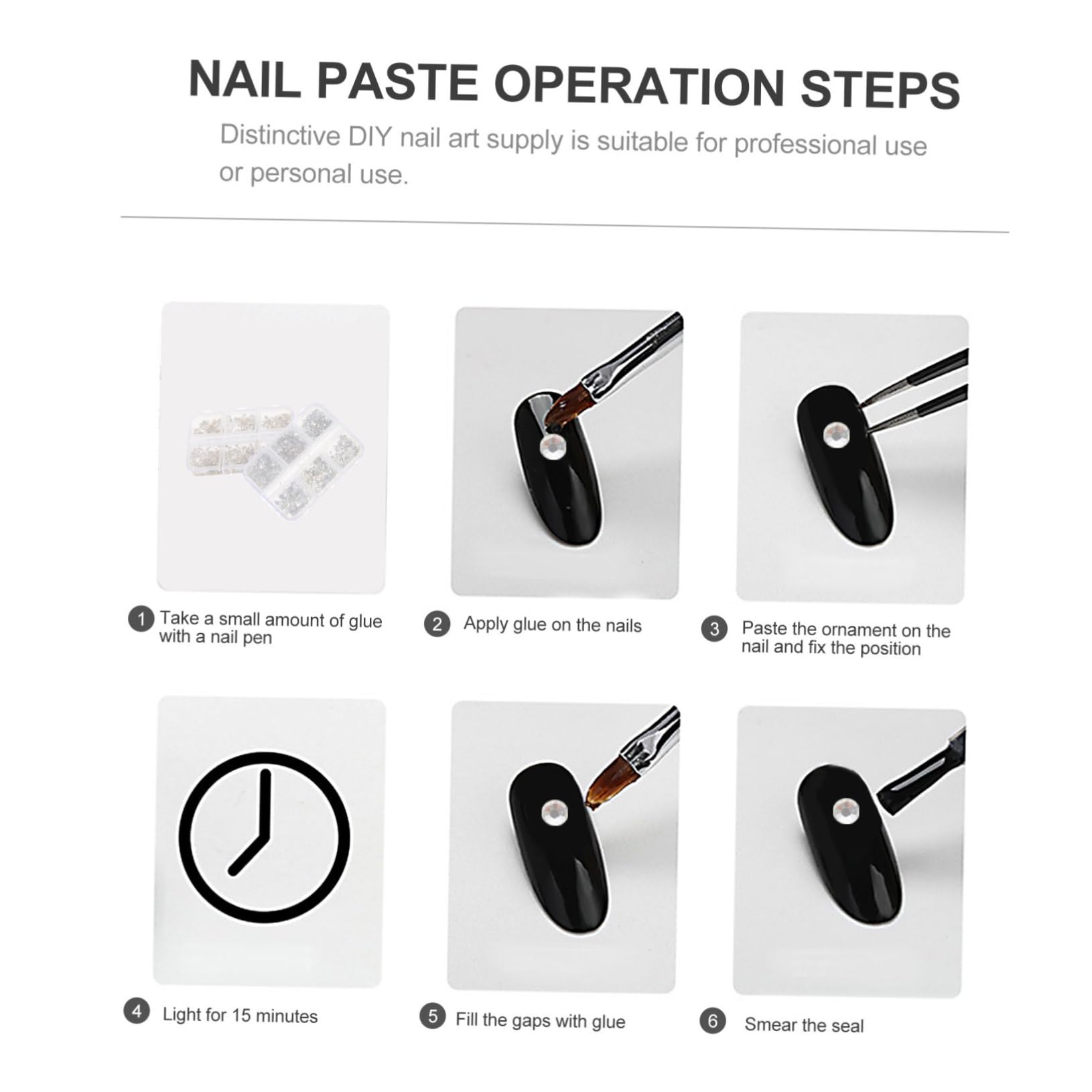 5 set Accessori Per Nail Art Con Strass Perline Dorate Per Nail Art Smalto Rosa Arcobaleno Decorazioni Per Unghie Con Glitter Per Nail Art Gioielli Per Unghie 2 scatole*5