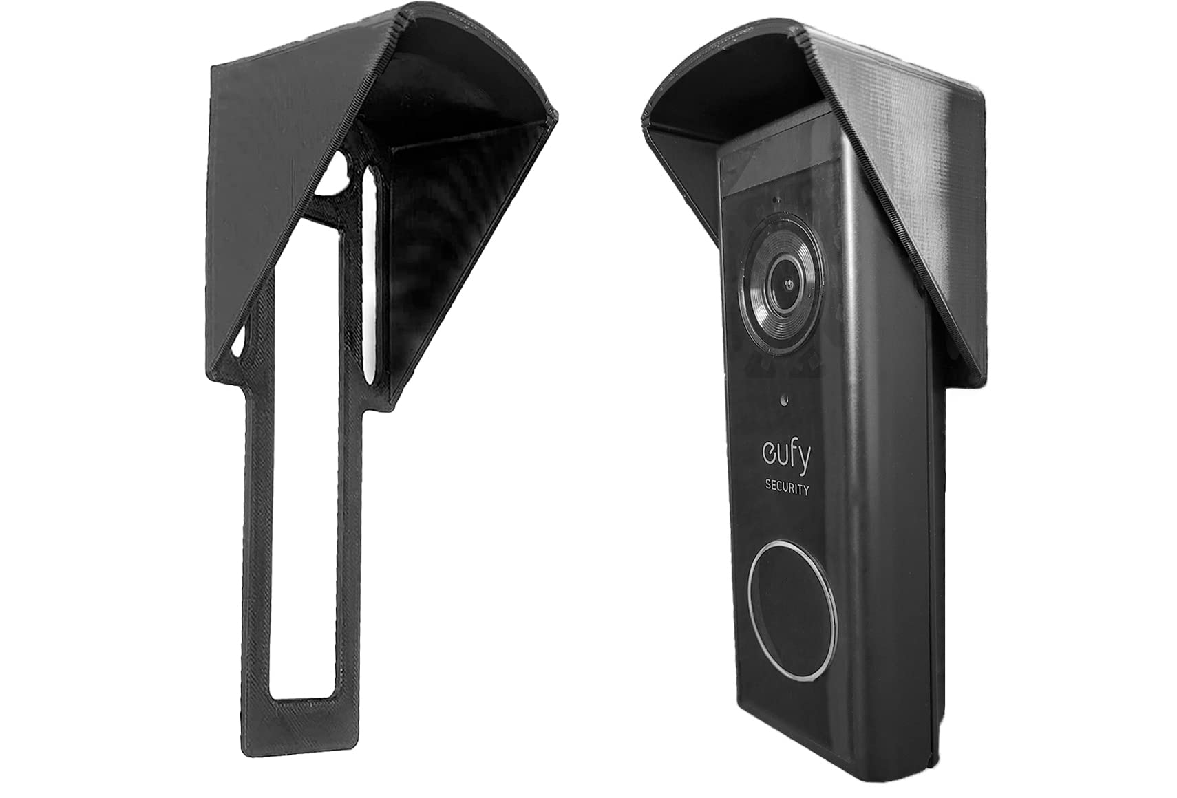 Gestech Doorbell Rain Weather Protection Shield Cover Compatible with Eufy 2K Wireless / 1080p Grade, No Drilling Required. Models T8210, T8212, T8222