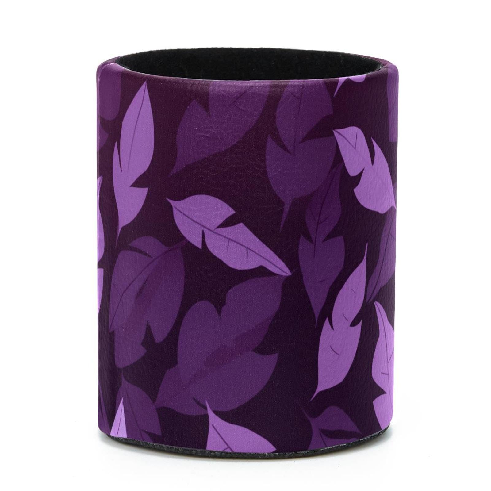 VAPOKF Round Pencil Holders for Desk, Artistic Leaves Pen Holders Pen Pot Makeup Brushes Storage Desktop Stationery Supplies Organiser for Home Office