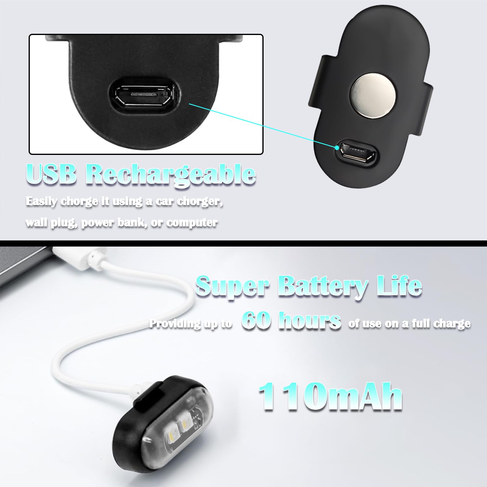 JIMACRO 4 Pezzi Luci Stroboscopiche Drone LED con Telecomando, 8 Colori Luci Anticollisione Senza Fili per Droni Motociclette Biciclette RC (magnetica)