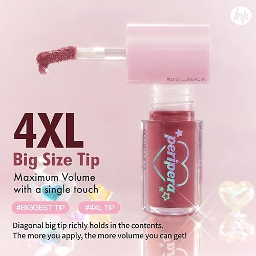 Miniatura 6 de Peripera Ink Glasting - Mini juegos de regalo de brillo labial #01 + #03 + #06 (0.08 onzas líquidas x 3), hidratación de larga duración, hidratante