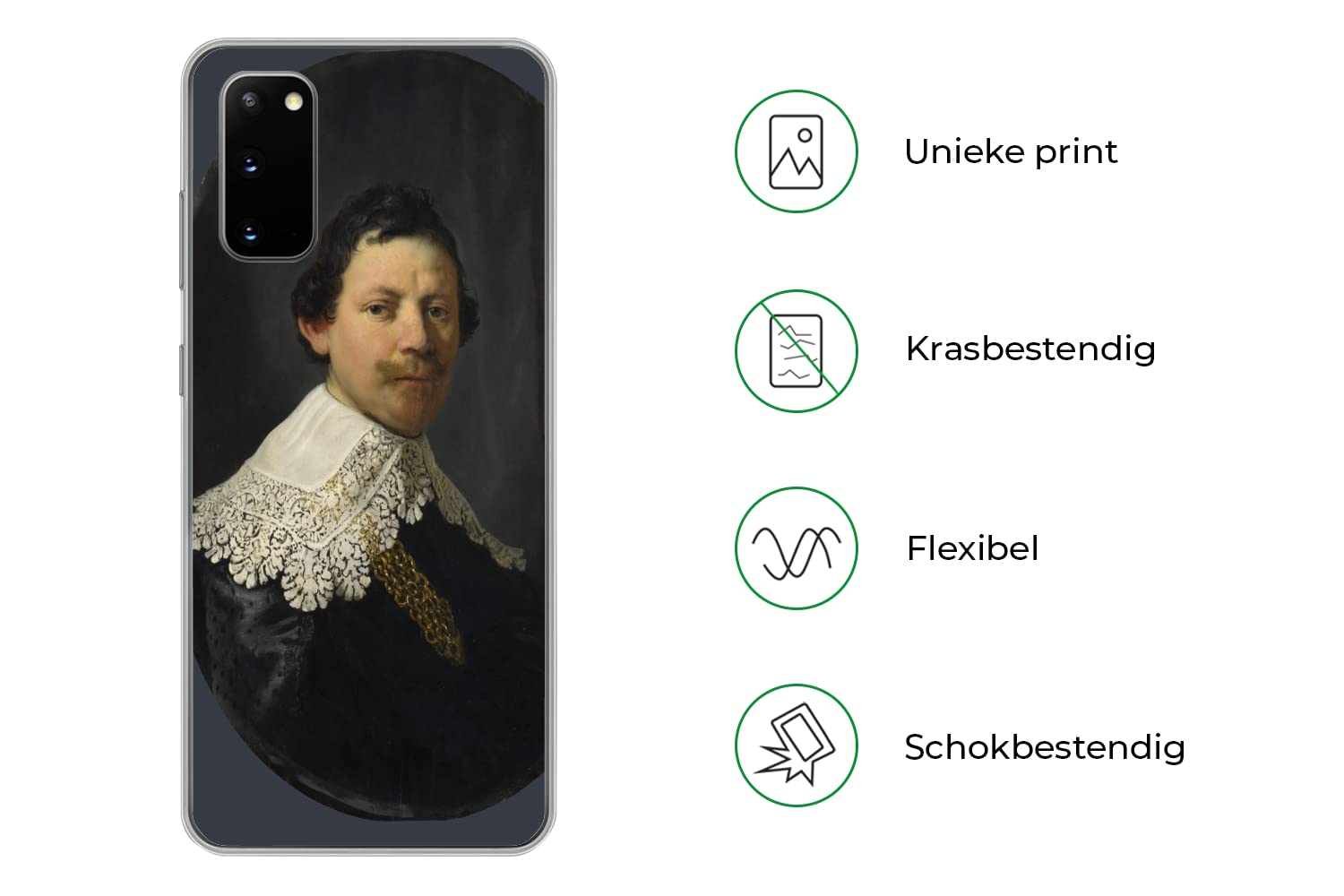 Funda para Samsung Galaxy S20 - Retrato de Philips Lucasz - Rembrandt Van Rijn - Funda de Silicona/Funda Blanda para teléfono móvil