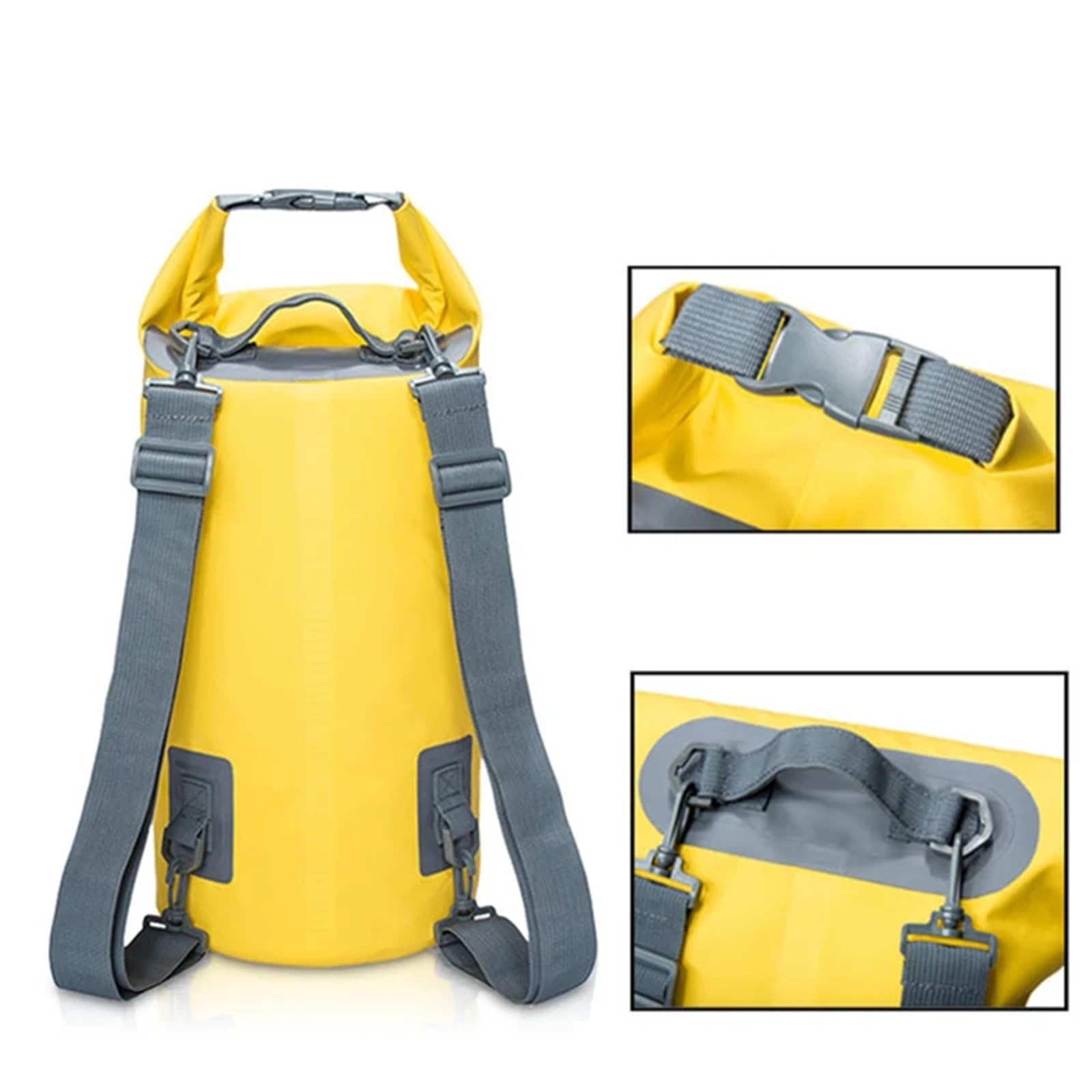 Wasserdichter Beutel PVC Wasserdichter Rucksack Kajak Beutel Outdoor Trekking Schulter Dry Bag Reise Tauchen Boot Ozean Pack Fluss Tasche 5L 10L 15L 20L 30L(Green,10L)