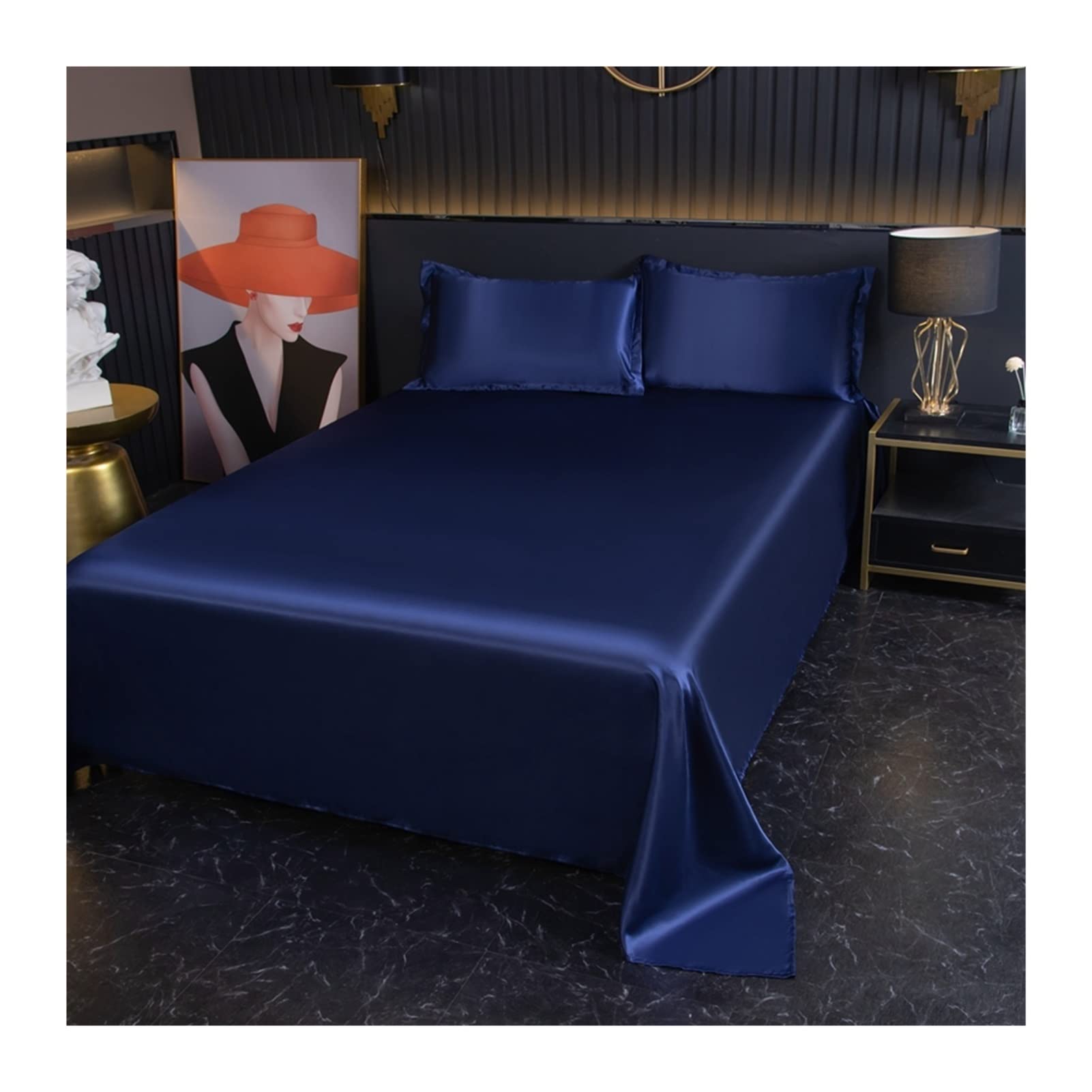 Drap plat en microfibre respirante 180x230 cm pour lit simple carré et demi