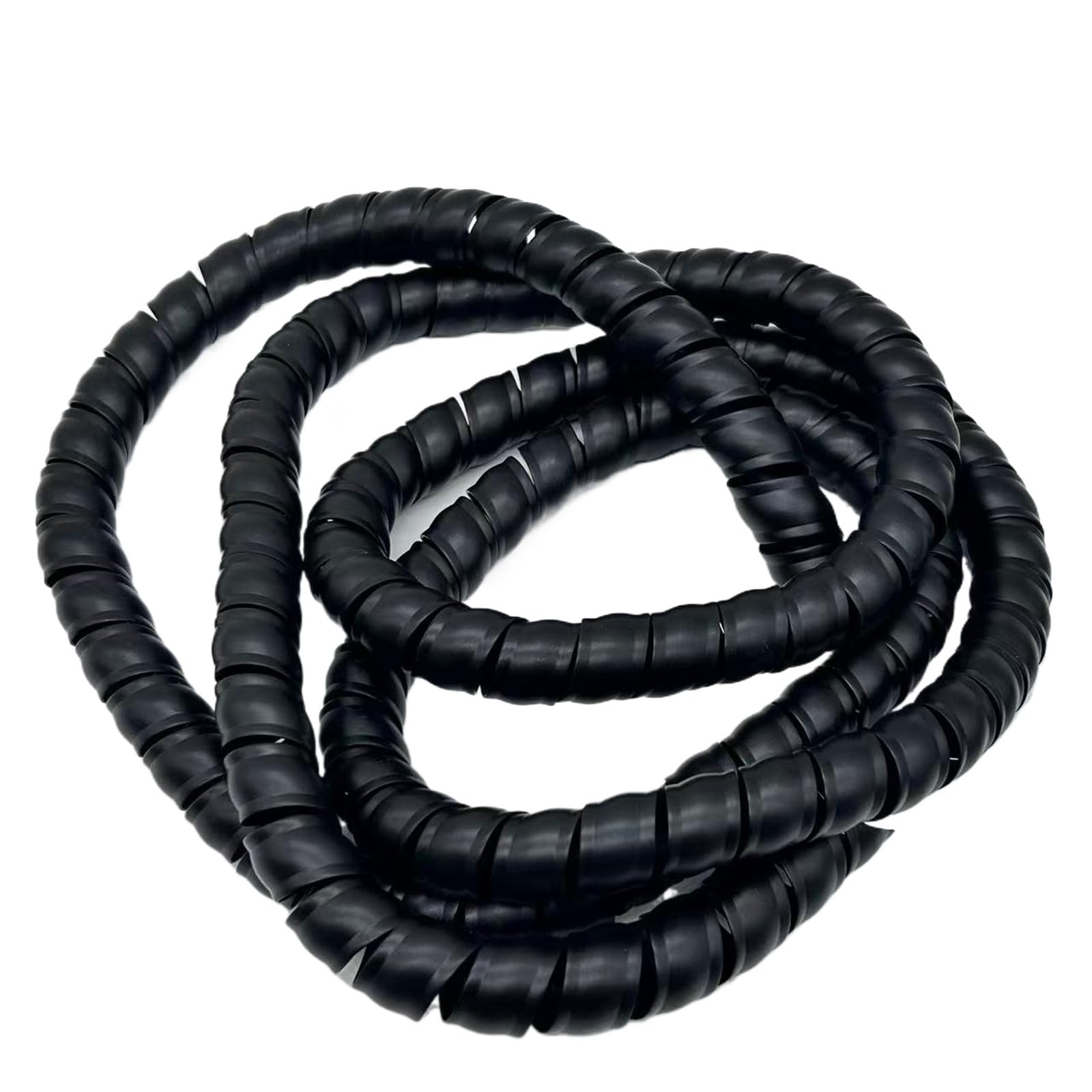 Thalawirefix 1 Meter Spiral Cable Organizer Sleeve Flexible Winding Pipe Wire Protector Wrap for Tidy Cables Anti-Clutter(Black,ID 8mm)