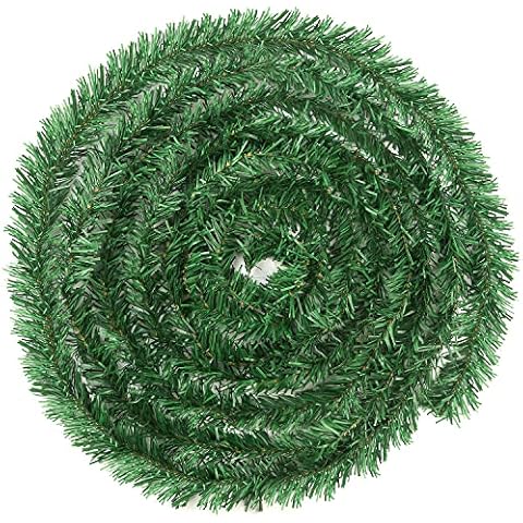 CQURE 54Ft Christmas Garland Decoration,Artificial Christmas Wreath Greenery Holiday Soft Pine Garland for Holiday Christmas Tree Ornaments Cover