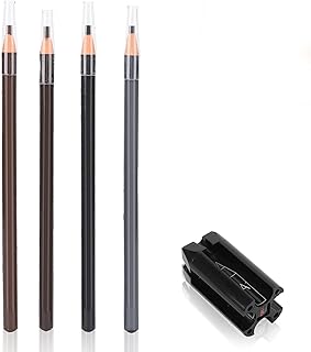 4 lápices de cejas con sacapuntas de cejas, l...