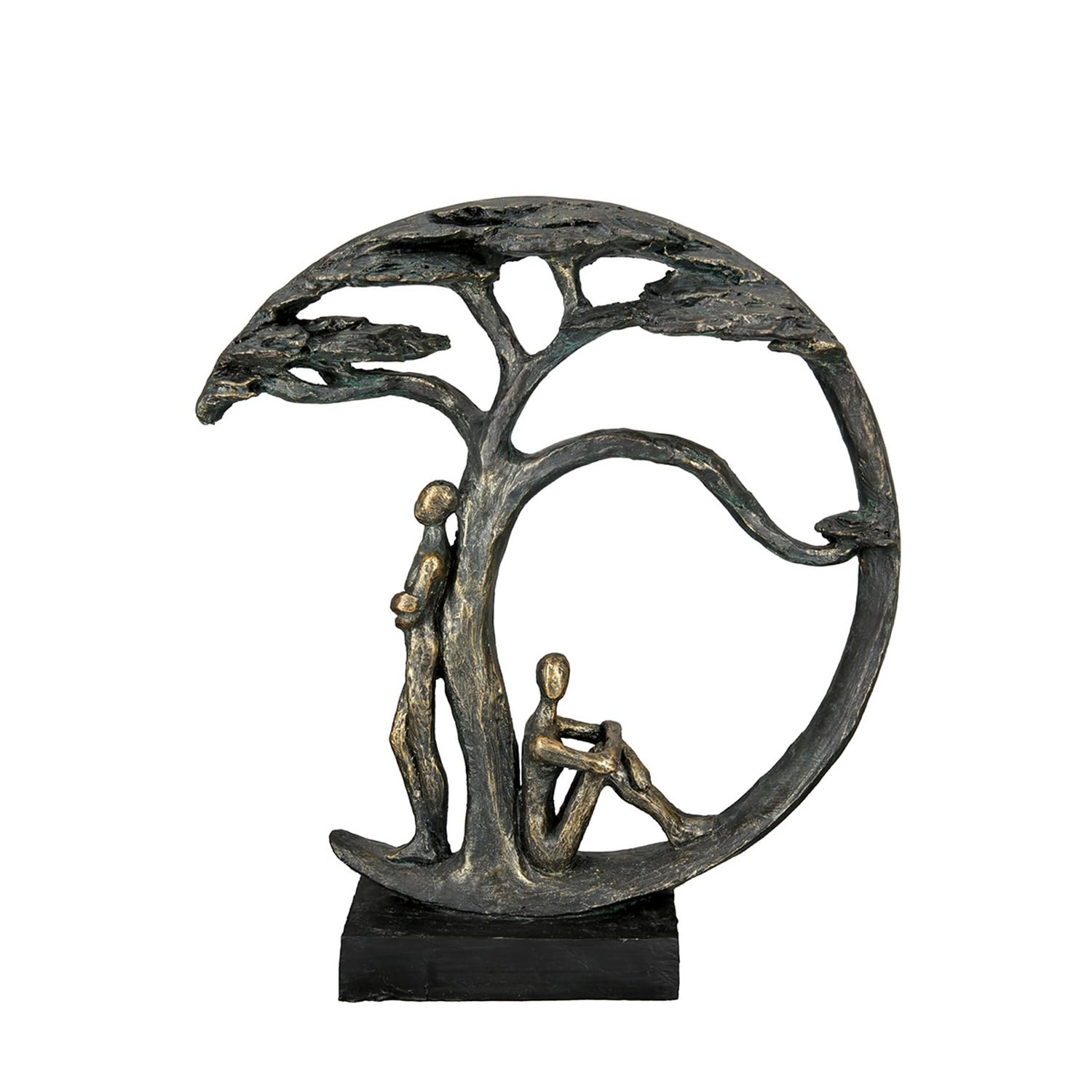 Casablanca Skulptur Shadow, Deko Figur Bronze, Kunstharz Statue Wohnzimmer, Büro Dekoration H. 32 cm x B. 28 cm - Moderne Skulpturen Couple, Liebe, Hochzeit, Valentinstag