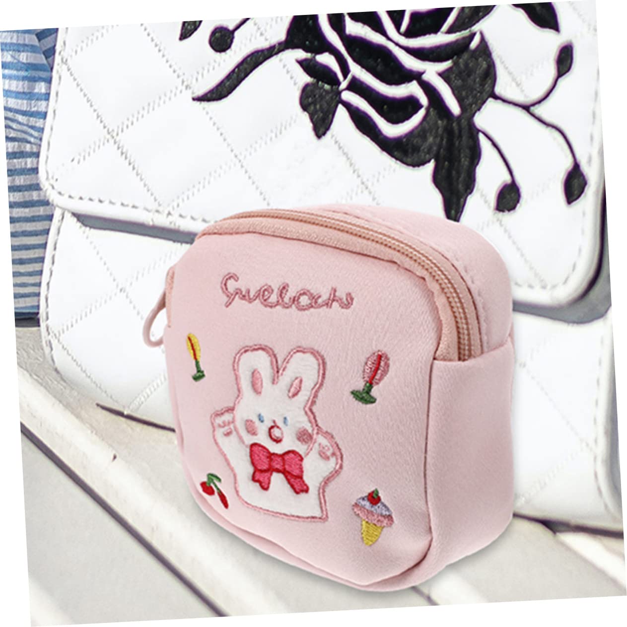 Healeved 10piezas Bolsa De Almacenamiento De Servilletas Sanitarias Reutilizable Organizador De Almohadillas Menstruación De Diseño De Oso Para Viajes y Uso Diario
