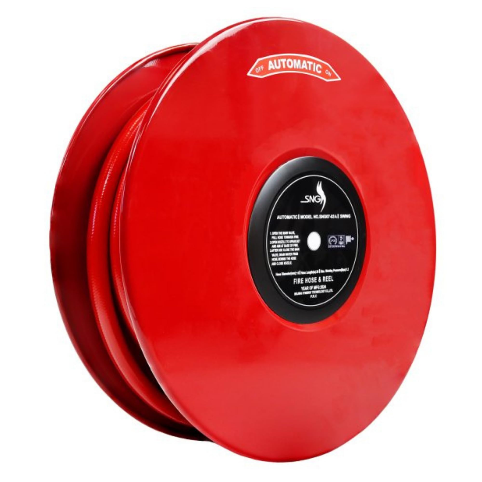 Vigil Red 19Mm Swinging Automatic Fire Hose Reel With Hose