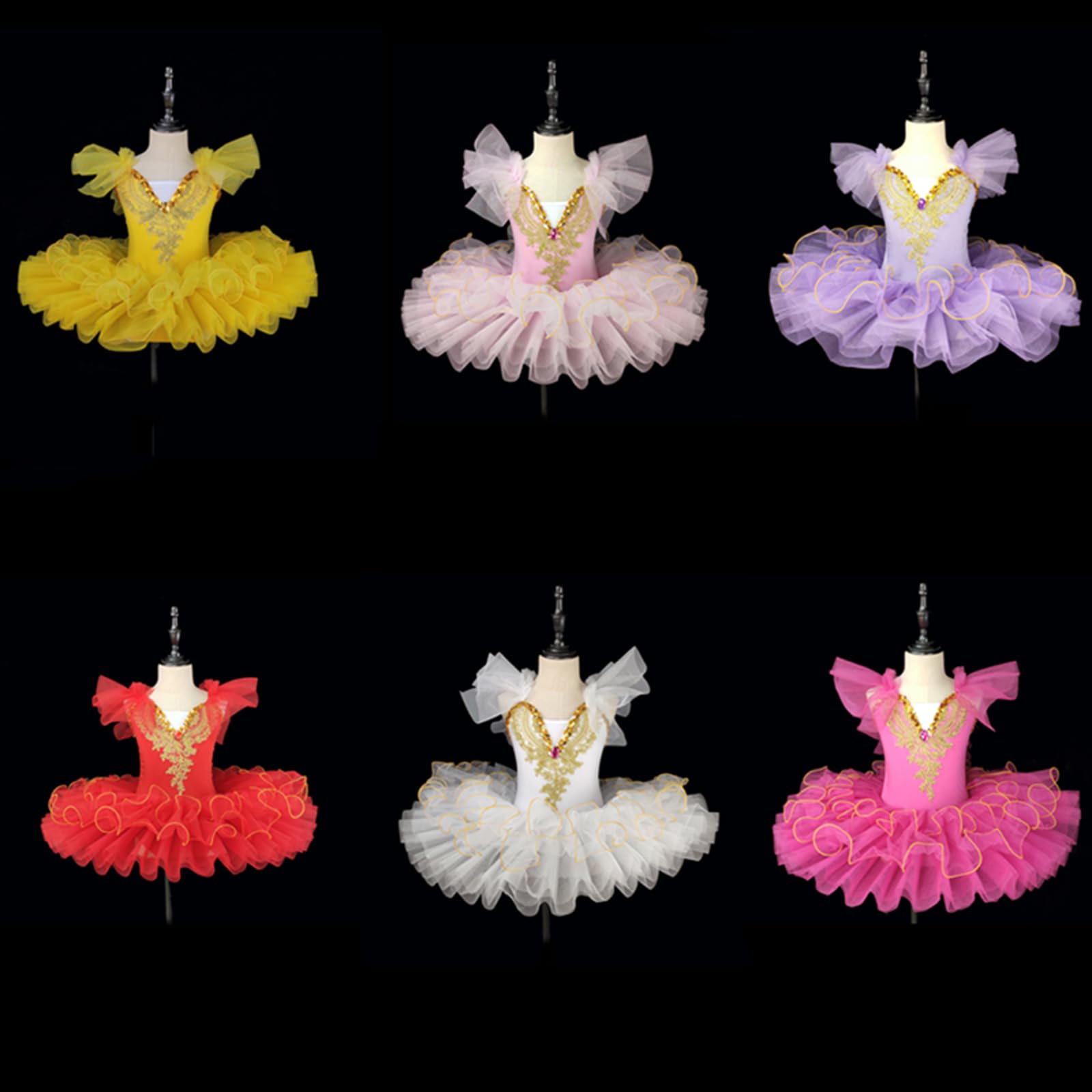 Vestito da tutù di Balletto Professionale Classico per Bambini, colorato, da Ballerina del Lago dei cigni, Costume da Ballo per Feste, Paillettes Lucide, Body da Ginnastica, abbigl