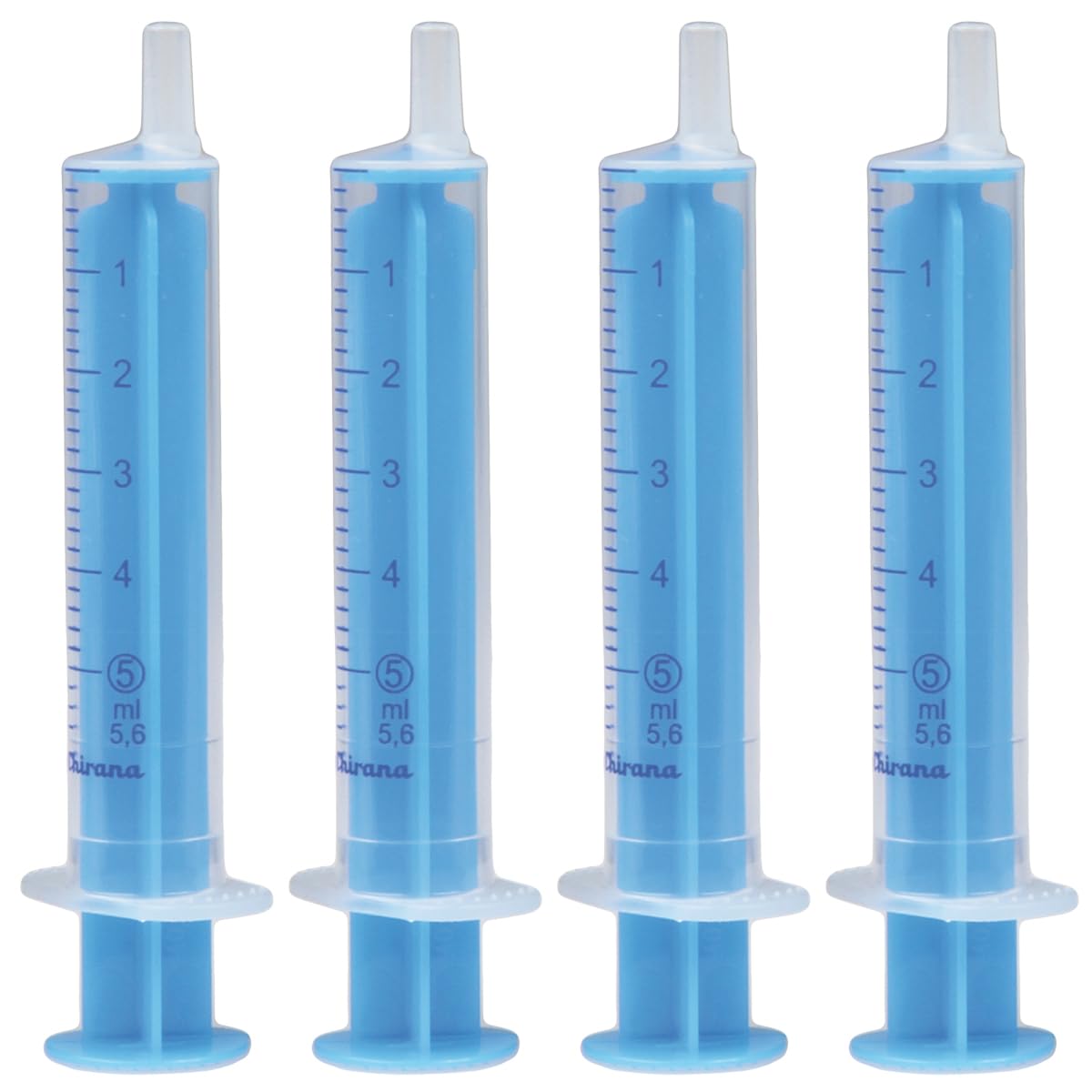 Lot de 100 seringues stériles à usage unique Piston bleu 5 ml
