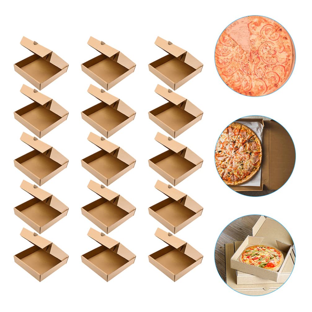 Cabilock 15 Scatole per Pizza da 8-9 Pollici di Spessore Scatole per Pizza in Cartone per Multifunzione per Feste