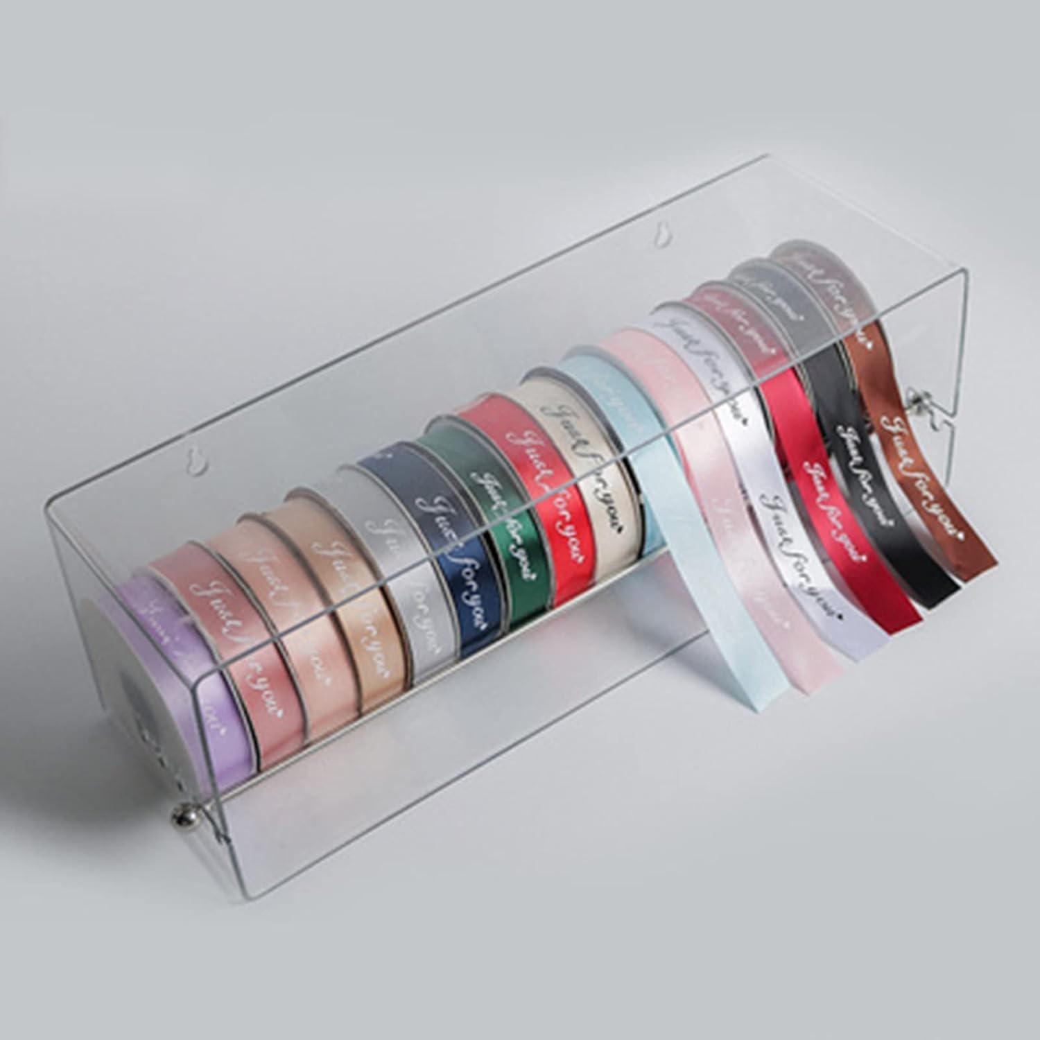 Acryl-Band-Organizer, Bastelraum, kleines Aufbewahrungsregal für Bänder zum Aufbewahren von Geschenkpapier, Einzelhandelsgeschäft, Studio, Nähen, transparenter Display-Halter Küche, Haushalt & Wohnen
