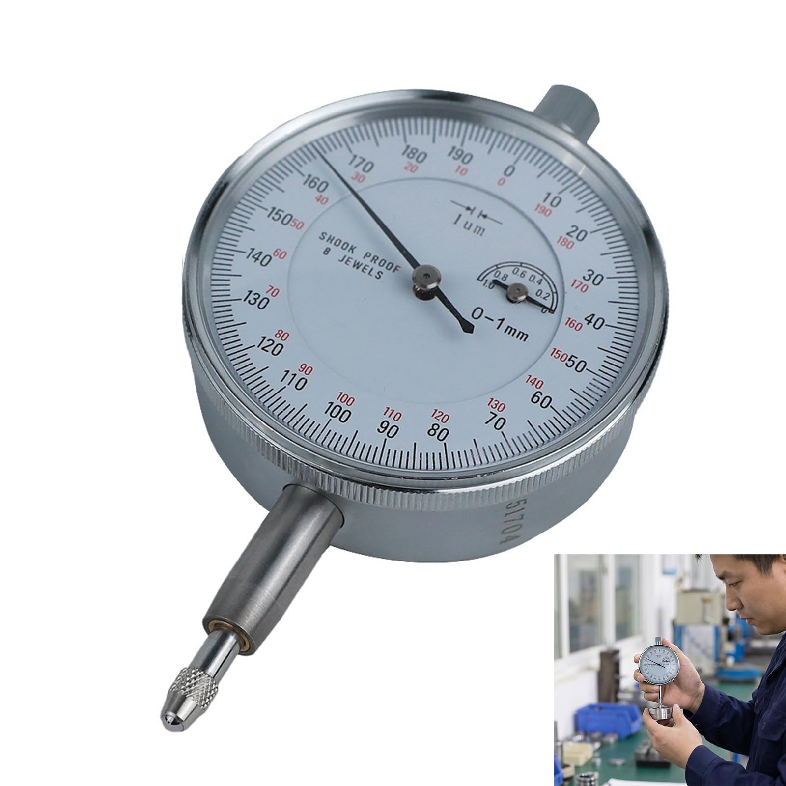 Indicateurs à cadrans 0-1Mm Indicateurs à cadrans 0.001Mm Jauge d ' outil de mesure métrique pour laboratoire